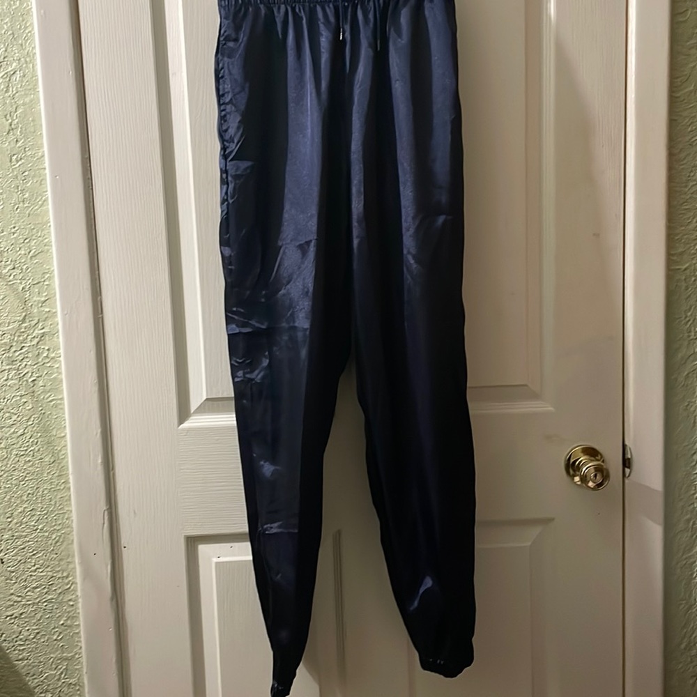 Vintage Lavon Blue Silk feel Joggers Size Small